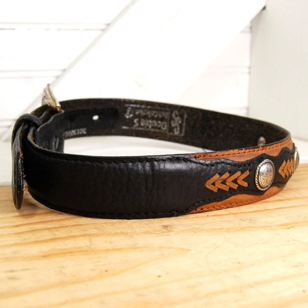 Kids leather belt size 20 small Double S Western belt Unisex‎ youth accessory
